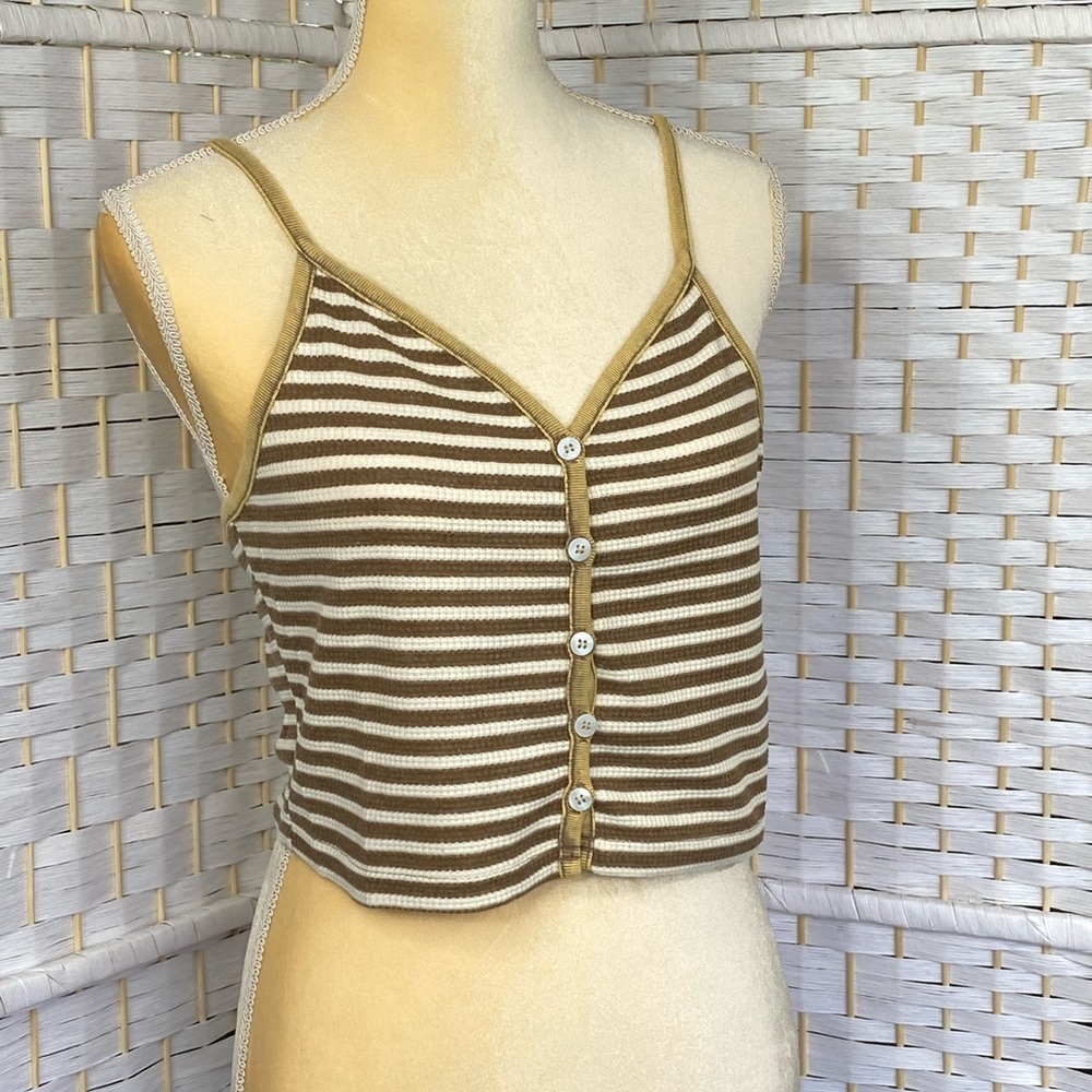 NWT Hem & Thread Thermal Stripe Tank - Picture 5 of 12